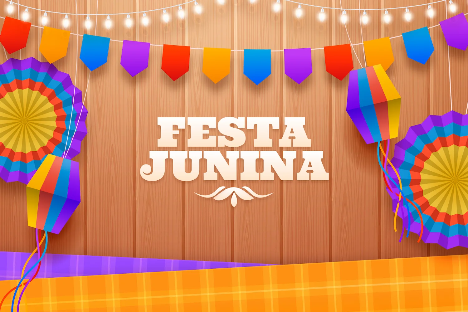 Uma decoração de festa junina